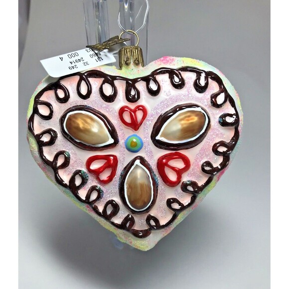 Neiman Marcus Sweets Cookie Glittery LEBKUCHEN HEART Christmas Ornament 2002 - Picture 1 of 13